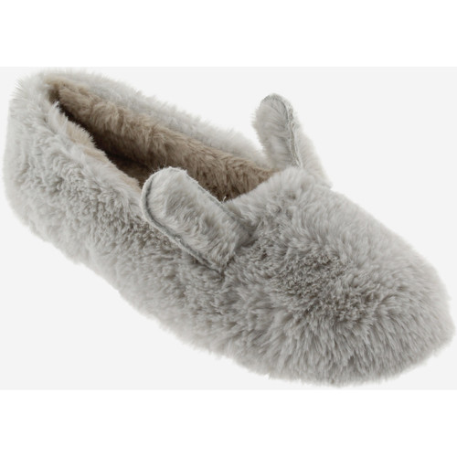 VICTORIA pantoufle lapin gris